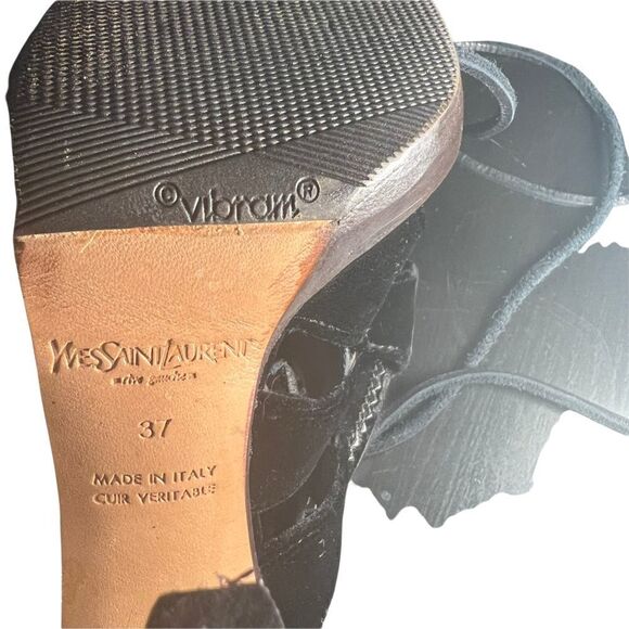 YSL Tom Ford Gladiators Heels Velvet Iconic Lace - Picture 11 of 15